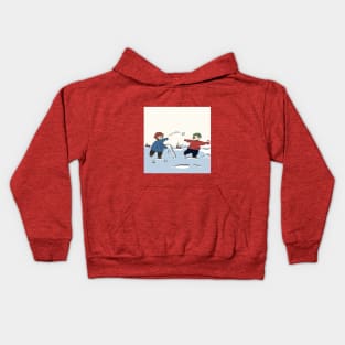 pug and cat merry Christmas 2024 happy new year,pug and cat drawing Kids Hoodie